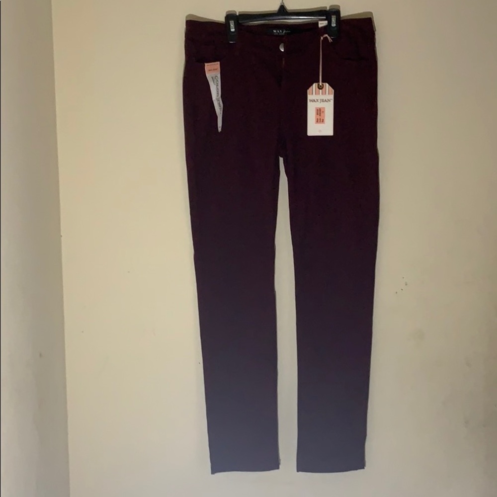 Basic Burgundy Denim Jeans ✨